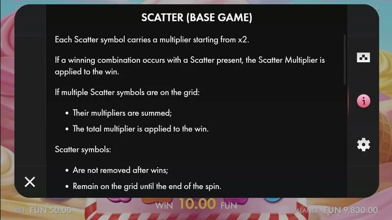 Sugar Wins - মাল্টিপ্লায়ার সহ Scatter